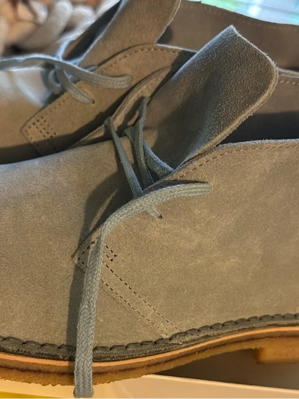 Light Blue Suede Desert Boots